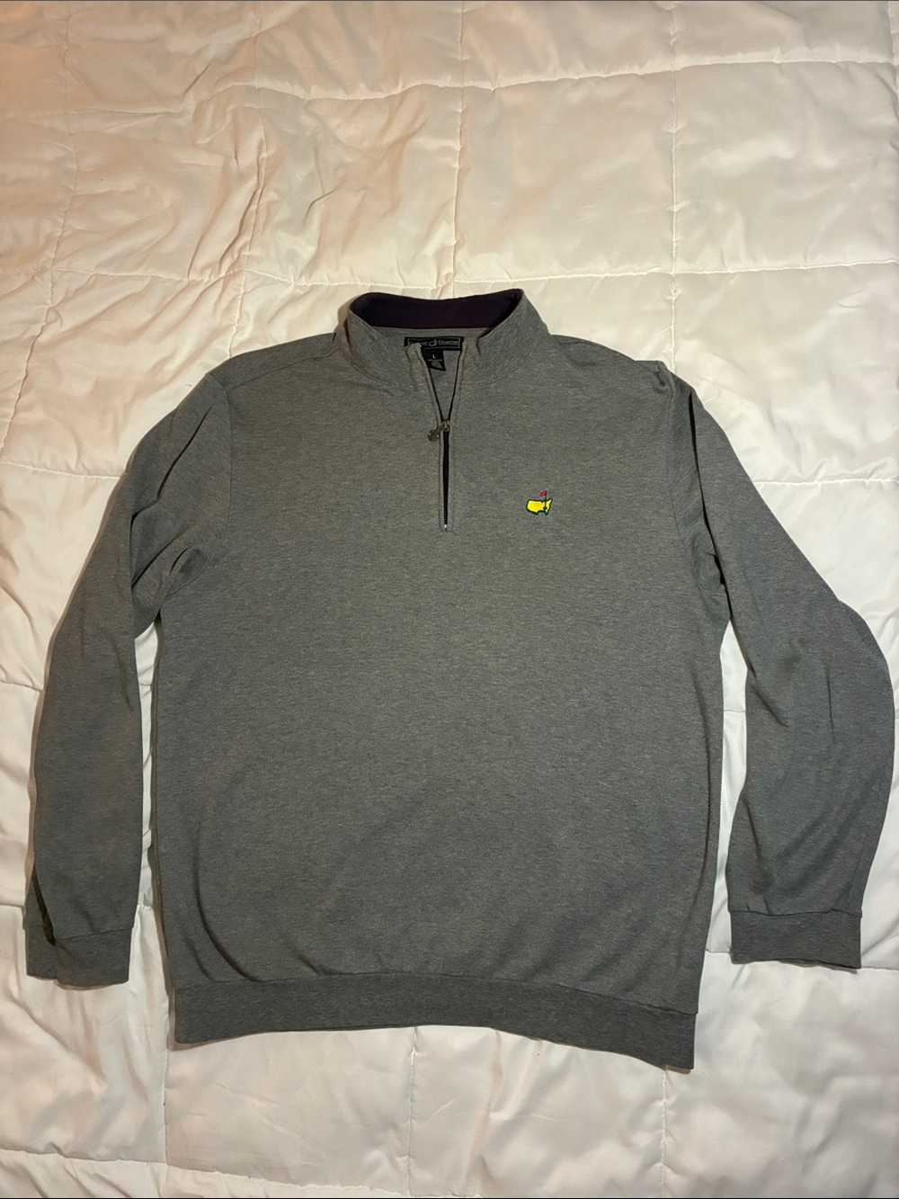Clubhouse Collection Augusta National Masters Quarter Zip Luxury Cotton Mens L